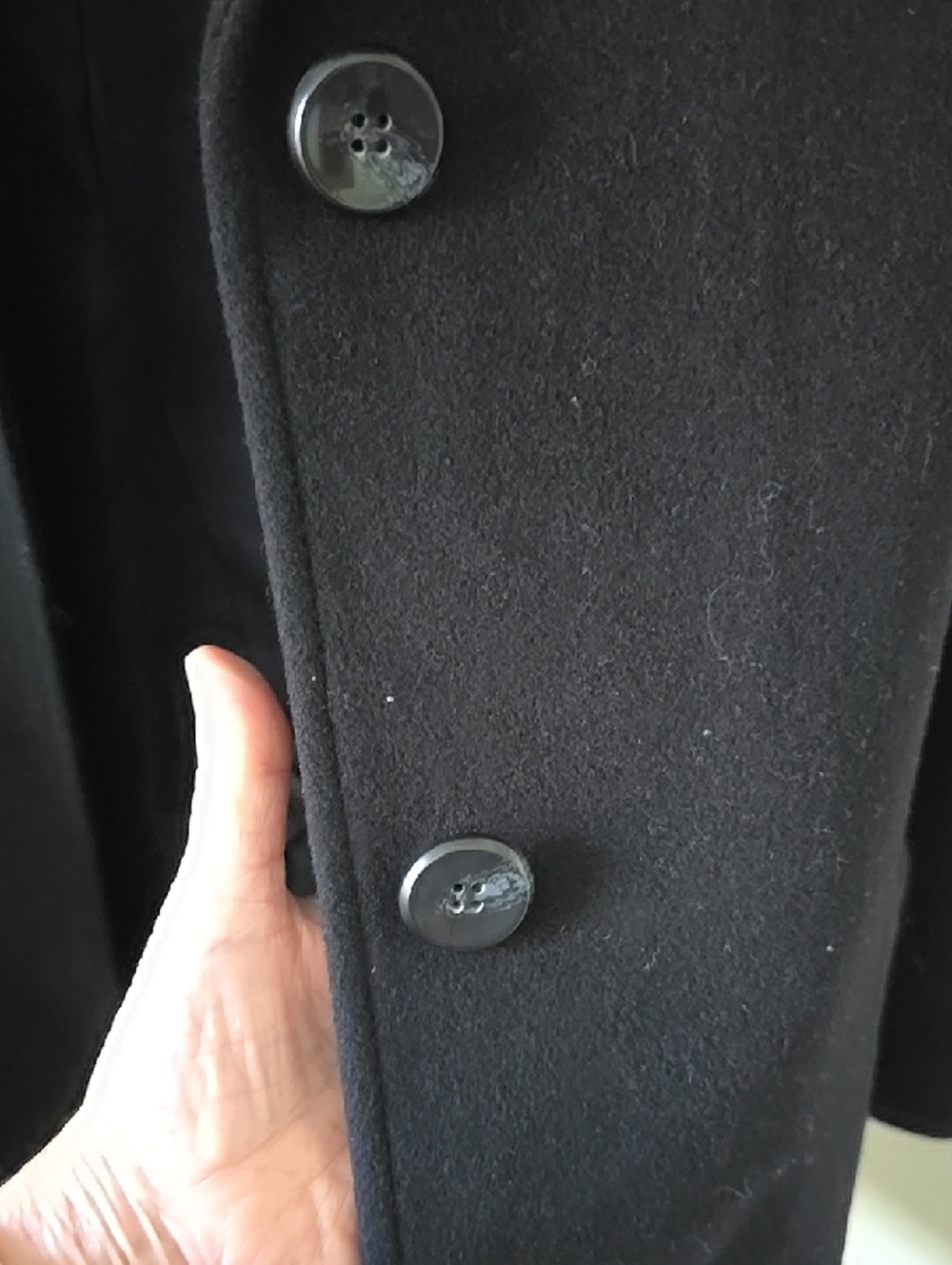 Pendleton Black Single-Breasted Wool Pea Coat - Picture 7 of 11
